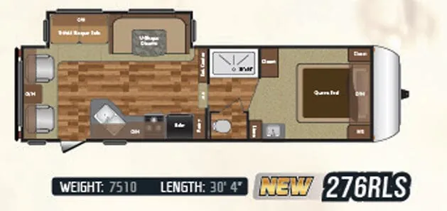 Keystone Hideout 276RLS floor plan
