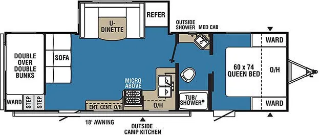 Coachmen Clipper 262BHS floor plan
