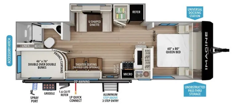 Grand Design Imagine XLS 25DBE floor plan