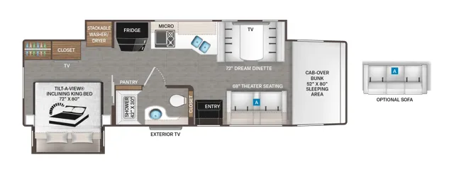 Thor Motor Coach Pasadena 34XG floor plan
