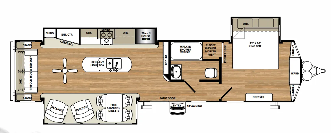 Forest River Sierra Destination 393RL floor plan