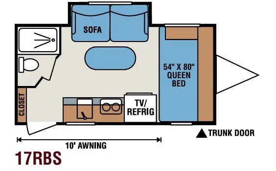 K-Z Sportsmen Classic 170RBS floor plan