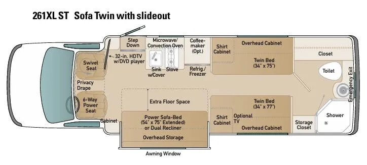 Coach House Platinum 261XL ST floor plan