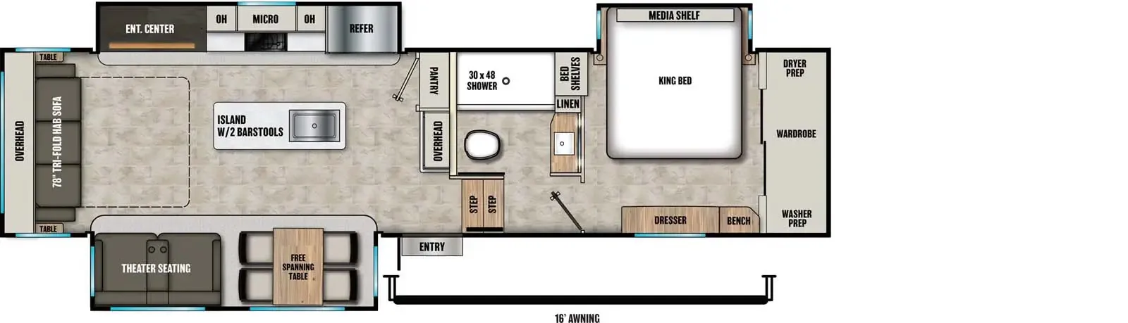 2026 Coachmen Chaparral 336TSIK - Floor plan