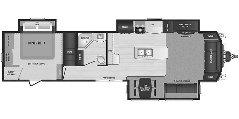 2019 Keystone RV RESIDENCY 40LOFT - Floor plan
