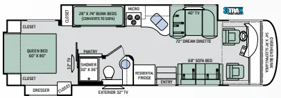 Thor Motor Coach Palazzo 33.3 floor plan