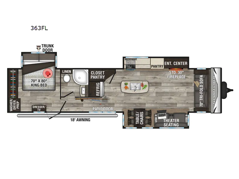2023 K-Z Sportsmen 363FL - Floor plan