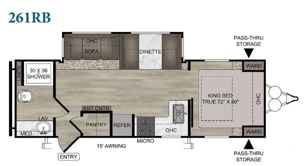East to West Della Terra 261RB floor plan