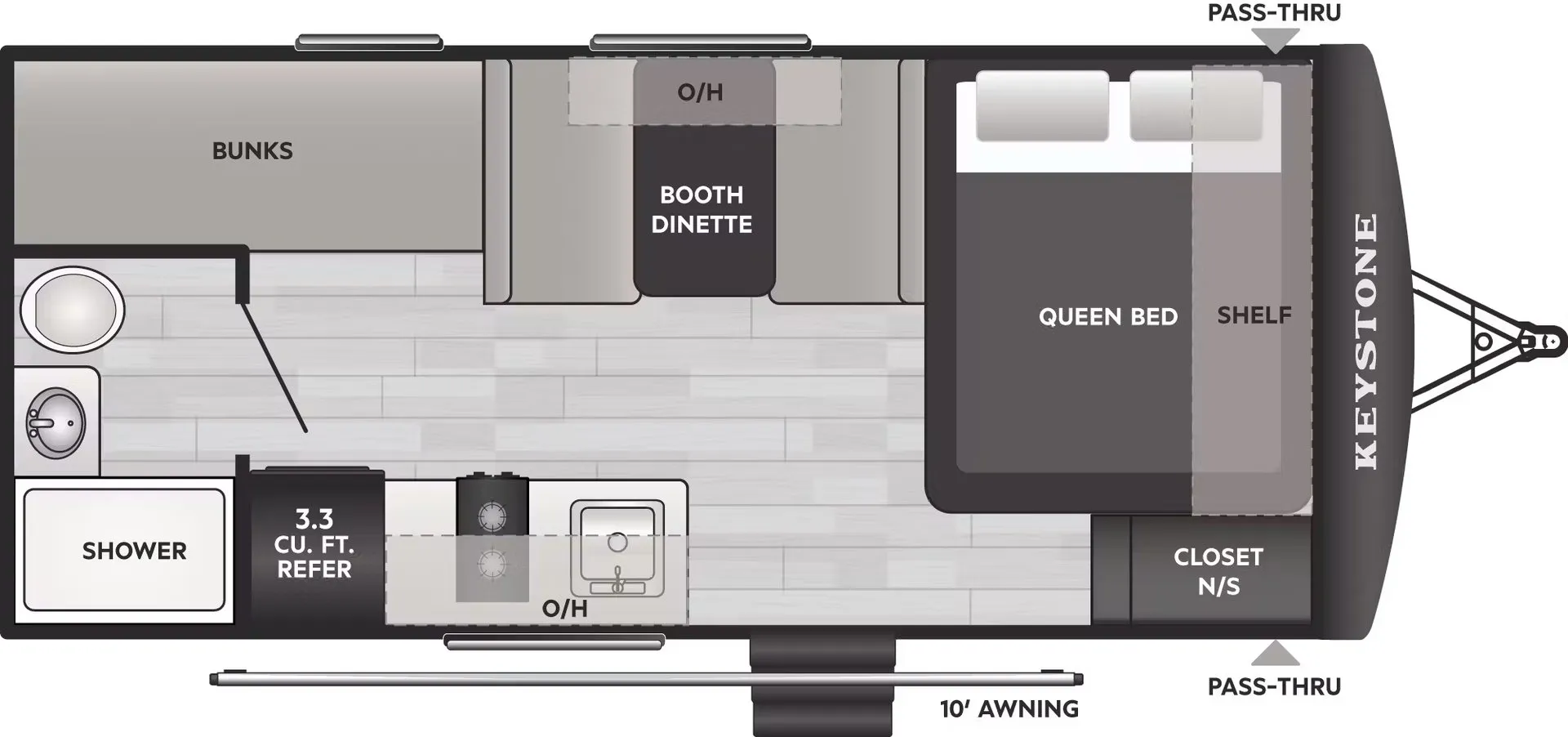 Keystone Springdale Mini 1800BH floor plan