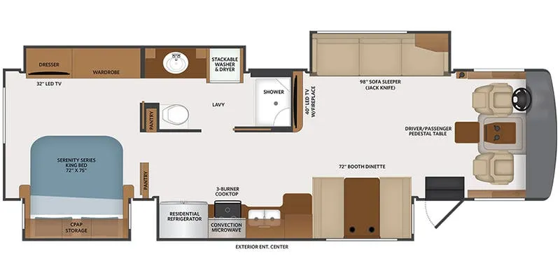 Fleetwood Bounder Anniversary Edition 35P floor plan
