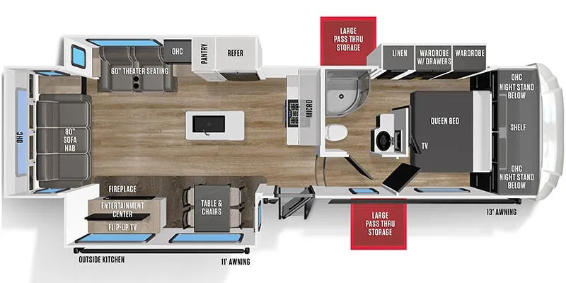 Forest River Wildcat 298RLS floor plan