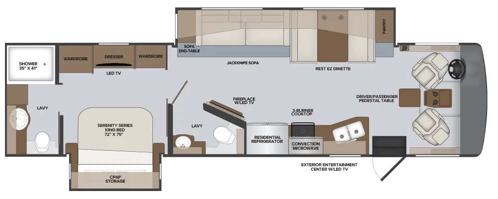 Holiday Rambler Vacationer 35K floor plan