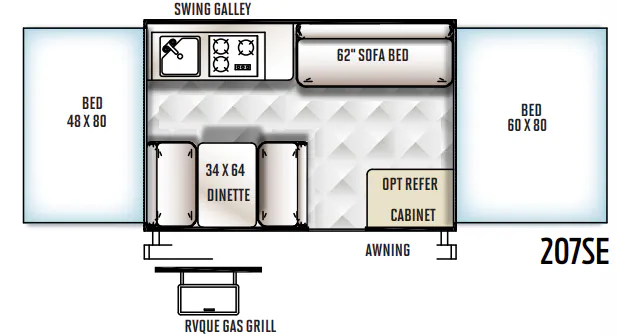 Forest River Flagstaff SE 207SE floor plan
