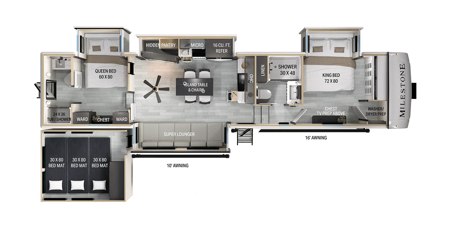 2026 Heartland Milestone 39TB - Floor plan