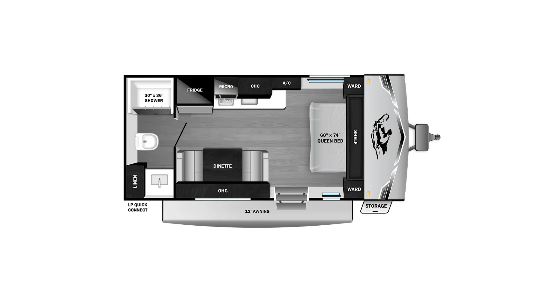 Highland Ridge Open Range Colt 18QB floor plan