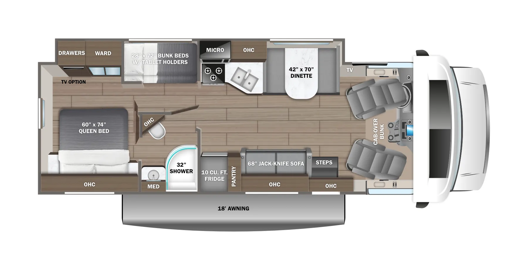 Jayco Greyhawk 31F floor plan