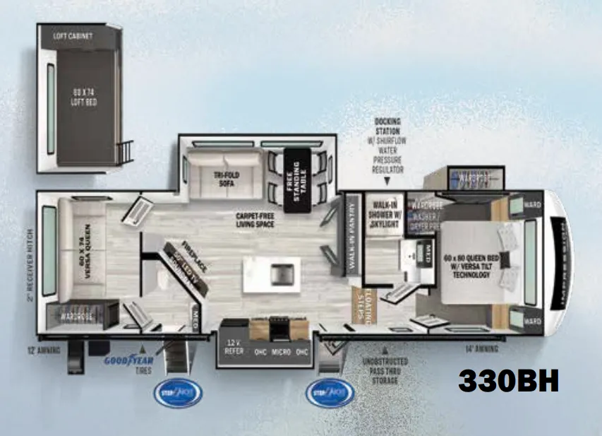Forest River Impression 330BH floor plan