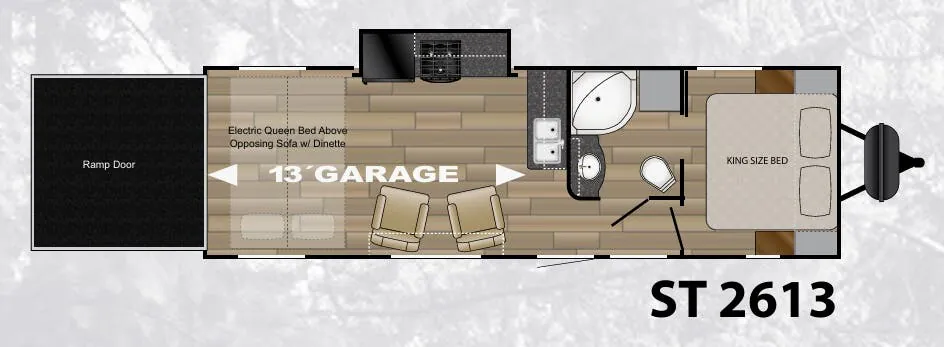 Cruiser RV Stryker ST-2613 floor plan