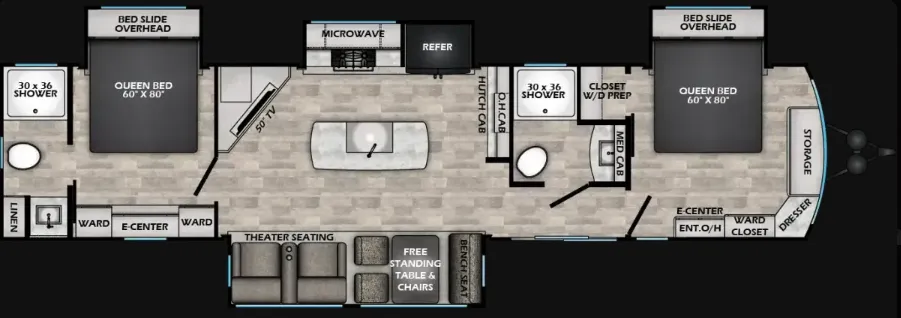 CrossRoads Hampton 378DBB floor plan