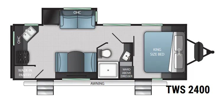 Cruiser RV Twilight Signature TWS 2400 floor plan