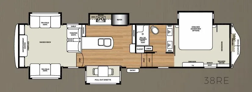 Forest River Riverstone Legacy 38RE floor plan