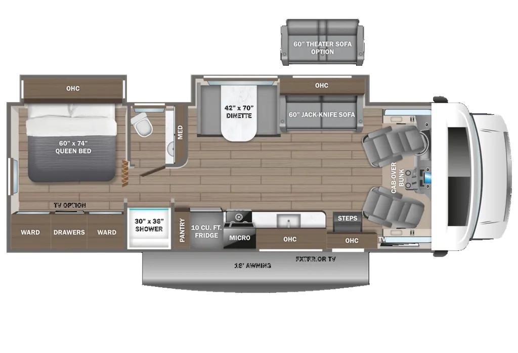 2026 Entegra Coach Odyssey 29V floor plan