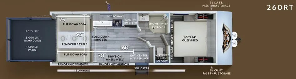 Forest River Wildwood X-Lite FSX 260RT floor plan