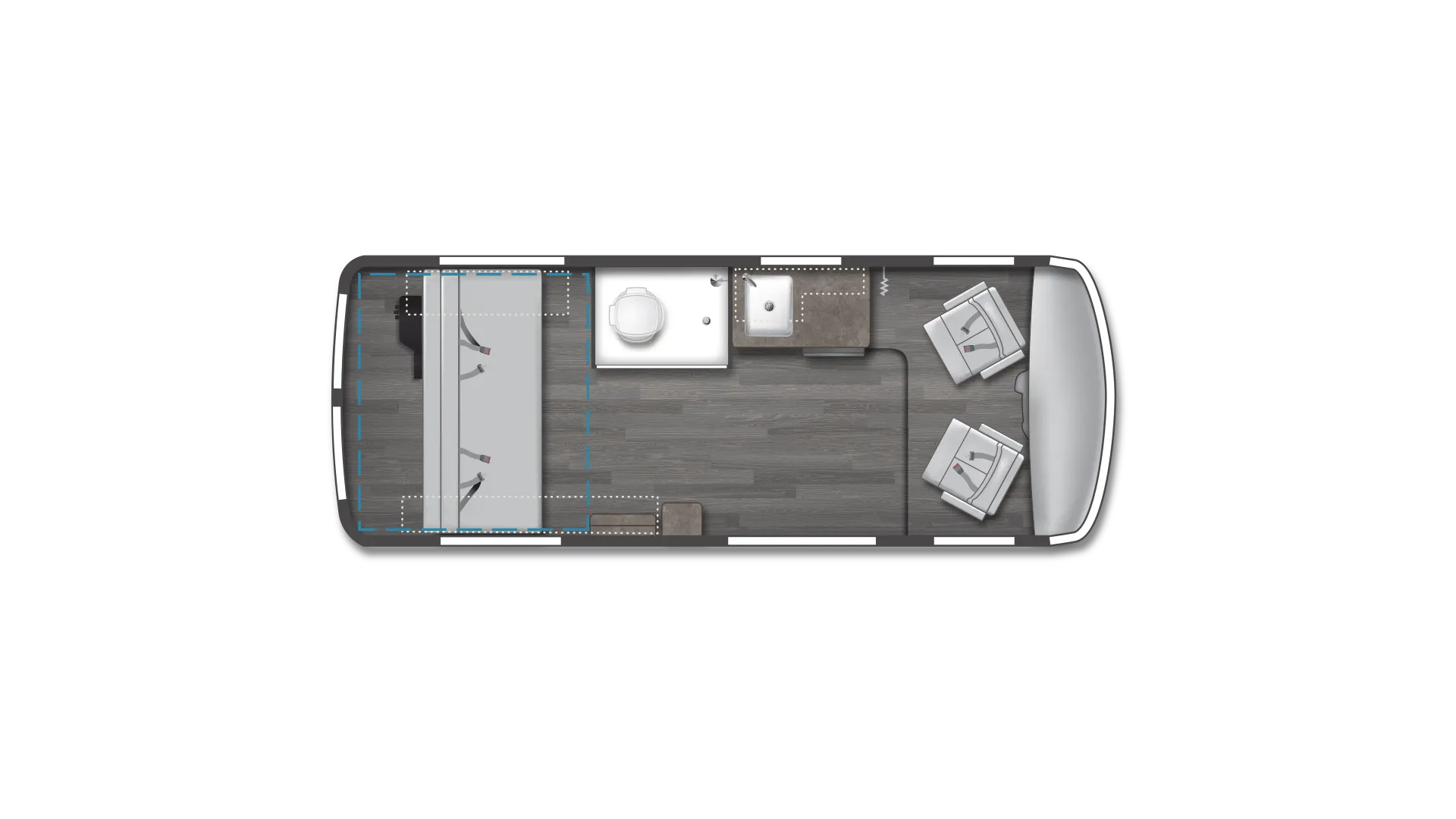 Winnebago Roam Open Concept 59RZ (open concept) floor plan