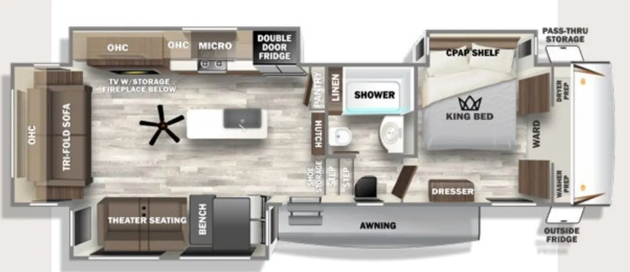 2024 Forest River Sabre 32GKS - Floor plan