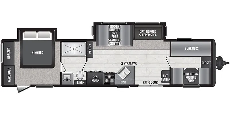Keystone Hideout 38BHDS floor plan
