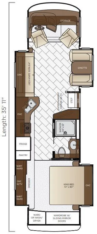 Newmar Canyon Star 3513 floor plan