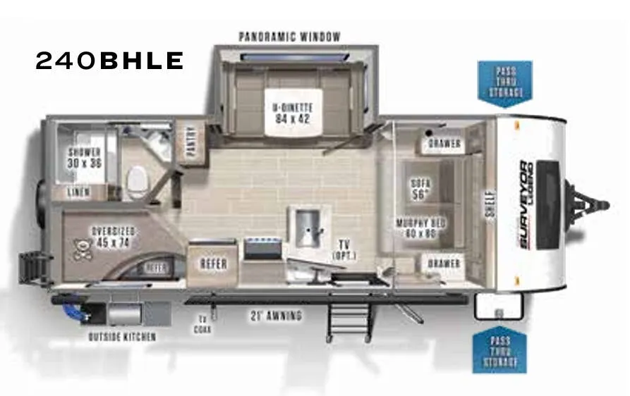 Forest River Surveyor Legend 240BHLE floor plan
