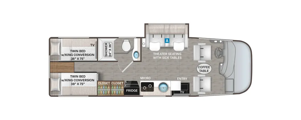 2027 Thor Motor Coach Vegas 262 - Floor plan