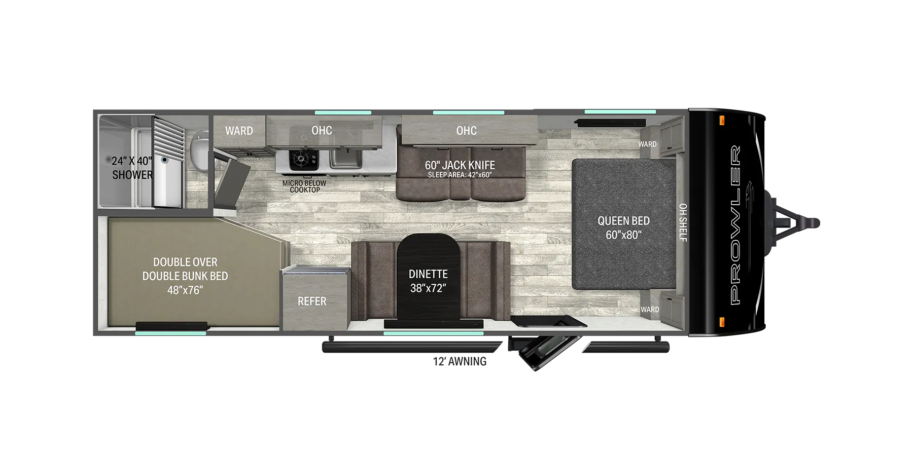 Heartland Prowler Lynx 2500BH floor plan