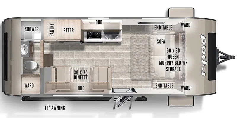2020 Forest River R-Pod RP-192 - Floor plan