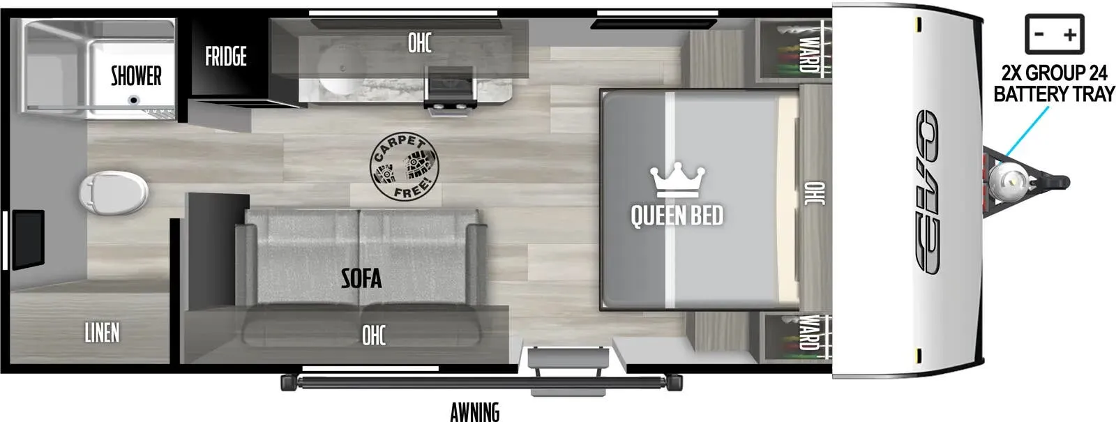Forest River EVO 16RBLE floor plan