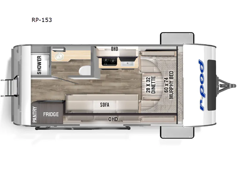 2024 Forest River R-Pod 153 - Floor plan