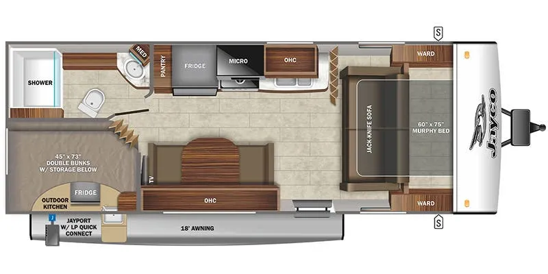 Jayco Jay Feather 20MBH floor plan
