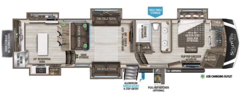 Grand Design Solitude 390RK floor plan