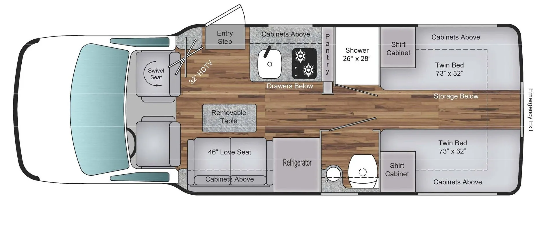 Coach House Platinum 220TB floor plan