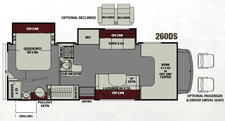 2020 Coachmen Leprechaun 260DS floor plan