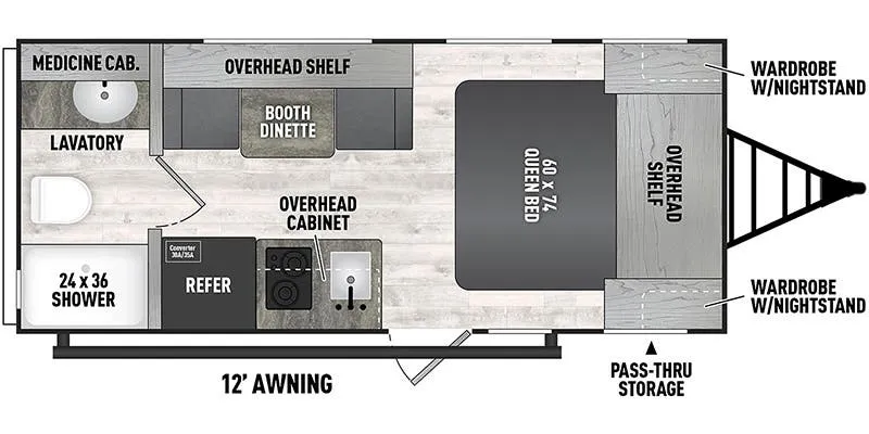 Forest River Viking 17SFQ floor plan