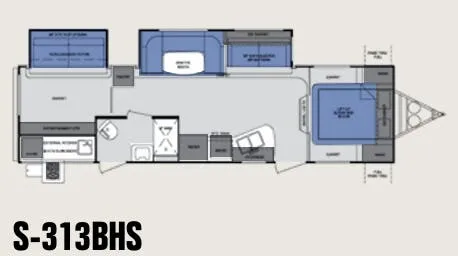 Cruiser RV Shadow Cruiser 313BHS floor plan