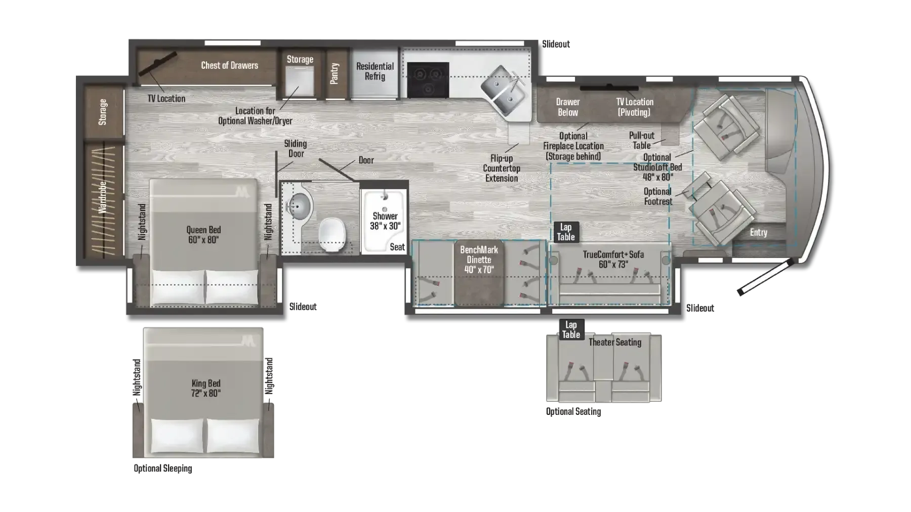 Winnebago Forza 36H floor plan