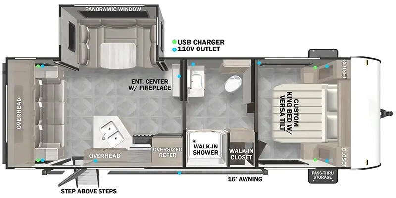 Forest River Salem Cruise Lite Northwest 24RLXL floor plan