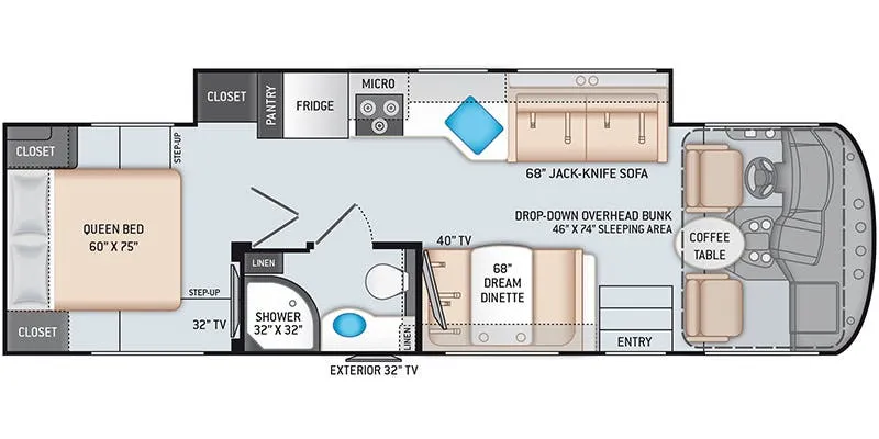 Thor Motor Coach A.C.E 30.4 floor plan