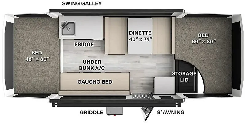 Forest River Flagstaff MAC 194MT floor plan