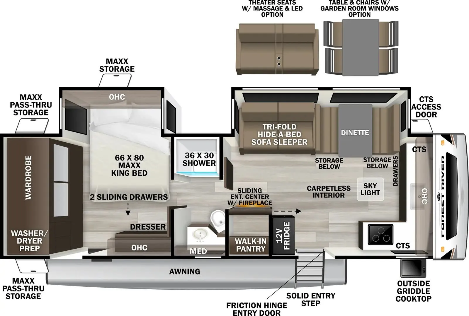 Forest River Wildcat Maxx 277FKX floor plan