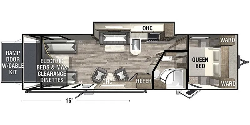 2021 Forest River XLR Hyperlite 3016 - Floor plan