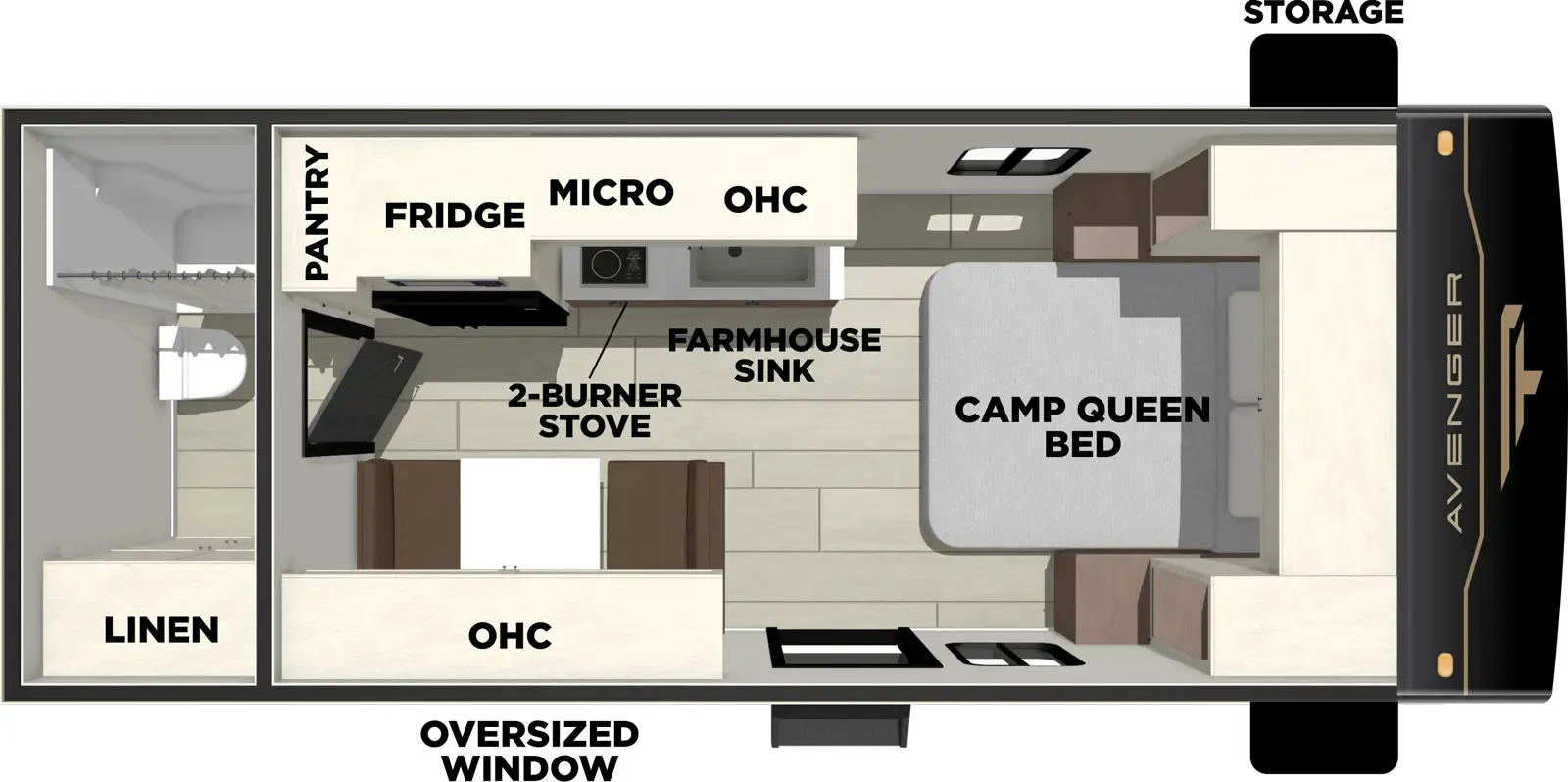 2026 Prime Time Avenger LT 16RBX - Floor plan